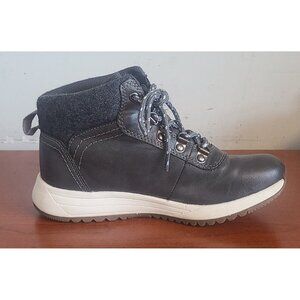 KHOMBU Women's Ankle Boots Clara All-Weather Shoes Gray Lace-Up Nice!